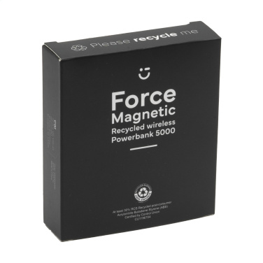 Logo trade mainoslahja ja liikelahja tuotekuva: Force Magnetic RCS kierrätetty langaton Powerbank 5000